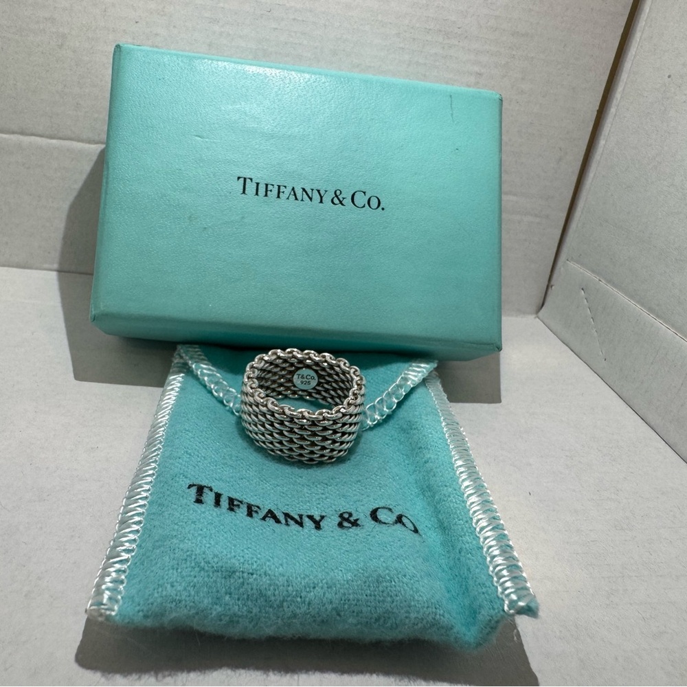 Tiffany & Co. Somerset Mesh Ring (Size 7)